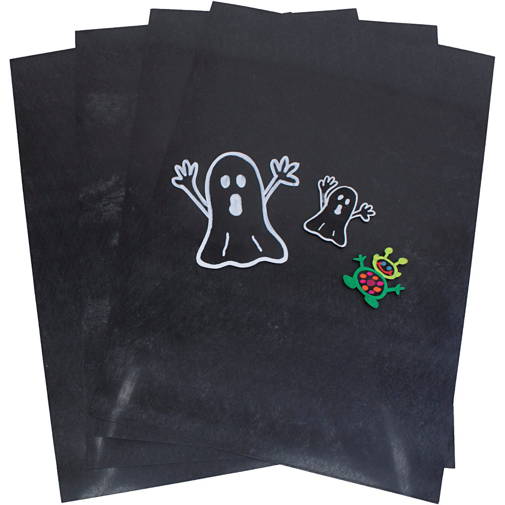 Shrink Plastic Sheets, A4, black, 50 sheet