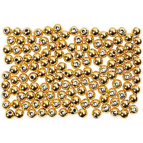 Perles de Cire, d 2,7 mm, diamètre intérieur 0,7 mm, or, 150 pièces/ 1 Pq. [HOB-698021]