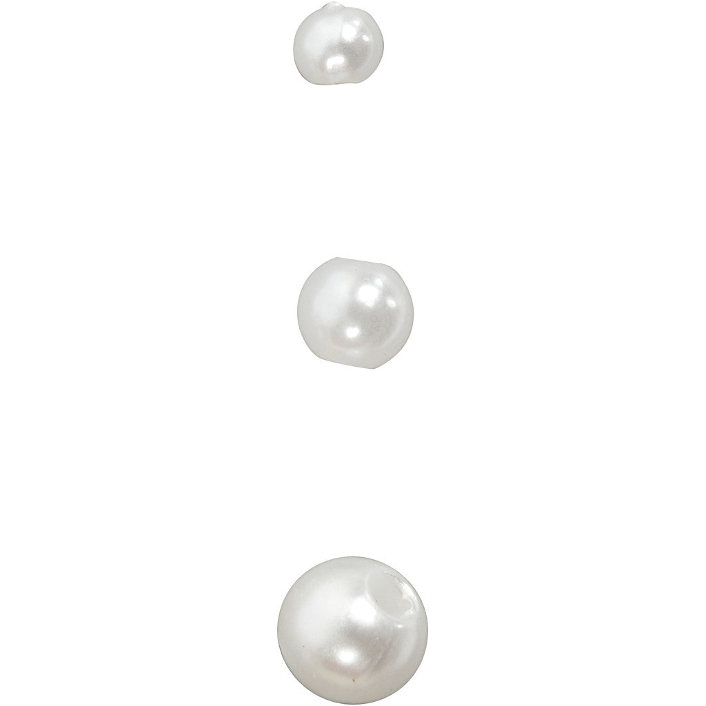 Perles de cire, d 3 mm, diamètre intérieur 0,7 mm, nacré, 150pièces/ 1 Pq. [HOB-698061]