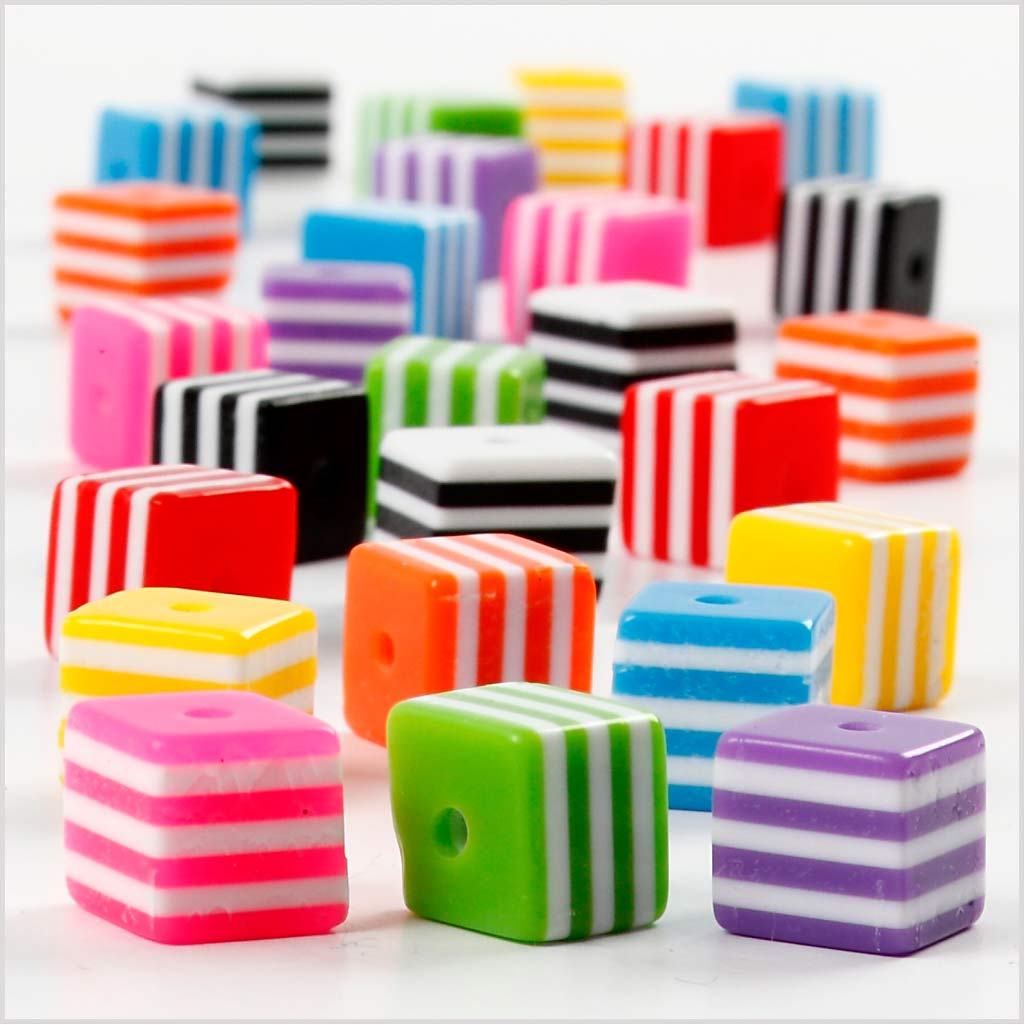 Perles Multi Mix, dim. 8x8 mm, diamètre intérieur 2,5 mm, ca. 950 pièce, 500 gr, 700 ml/ 1 boîte [HOB-69983]