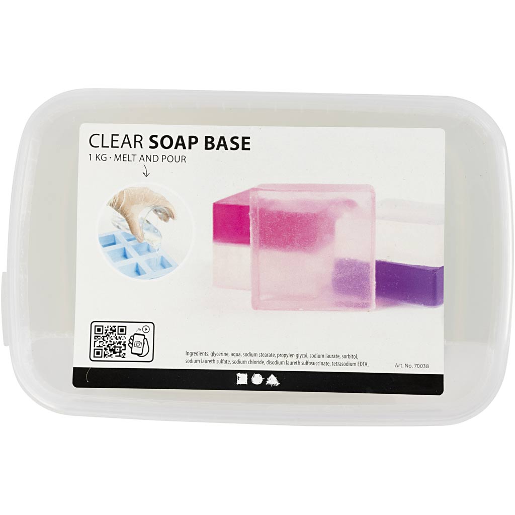 Base de savon transparente, transparent, 1 kg [HOB-70038]