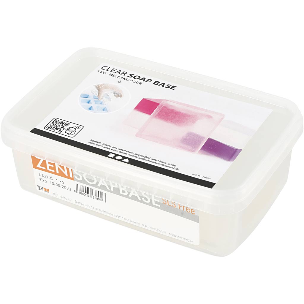 Base de savon transparente, transparent, 1 kg [HOB-70038]