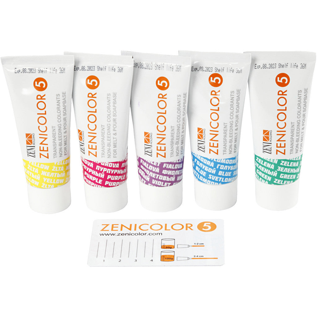 Colorant pour savon, ass. de couleurs, 5x30gr/ 1 Pq. [HOB-70042]