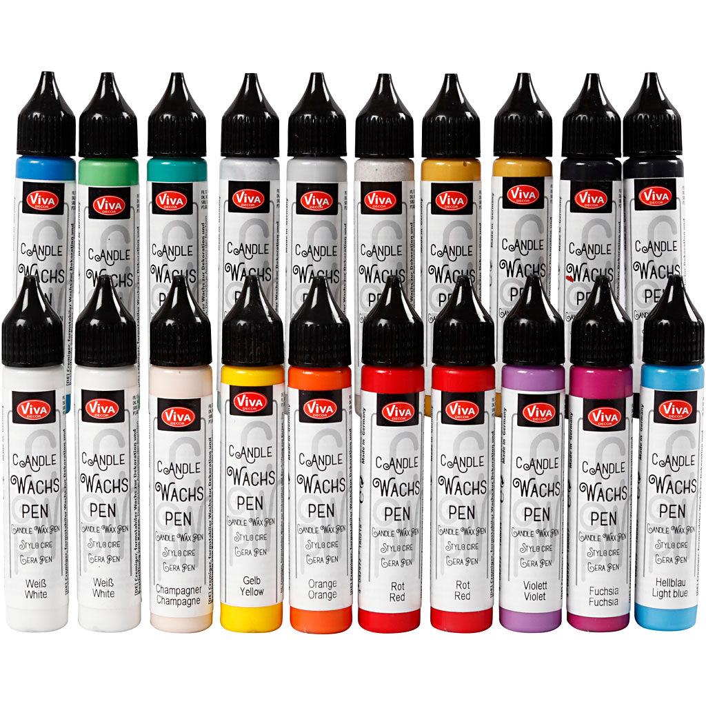 Candle Pen, assorted colours, 20x28 ml