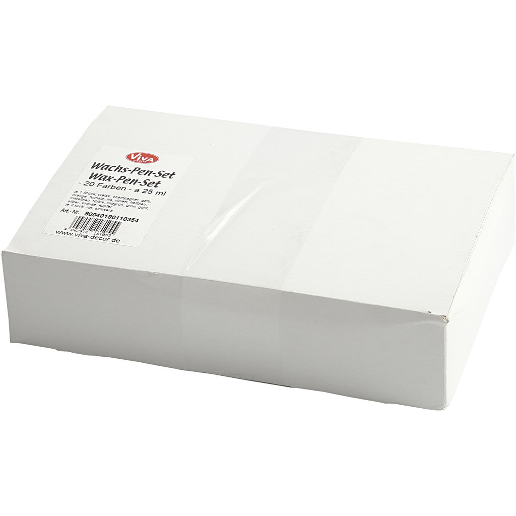 Stylos à bougies, ass. de couleurs, 20x28 ml/ 1 Pq. [HOB-73510]