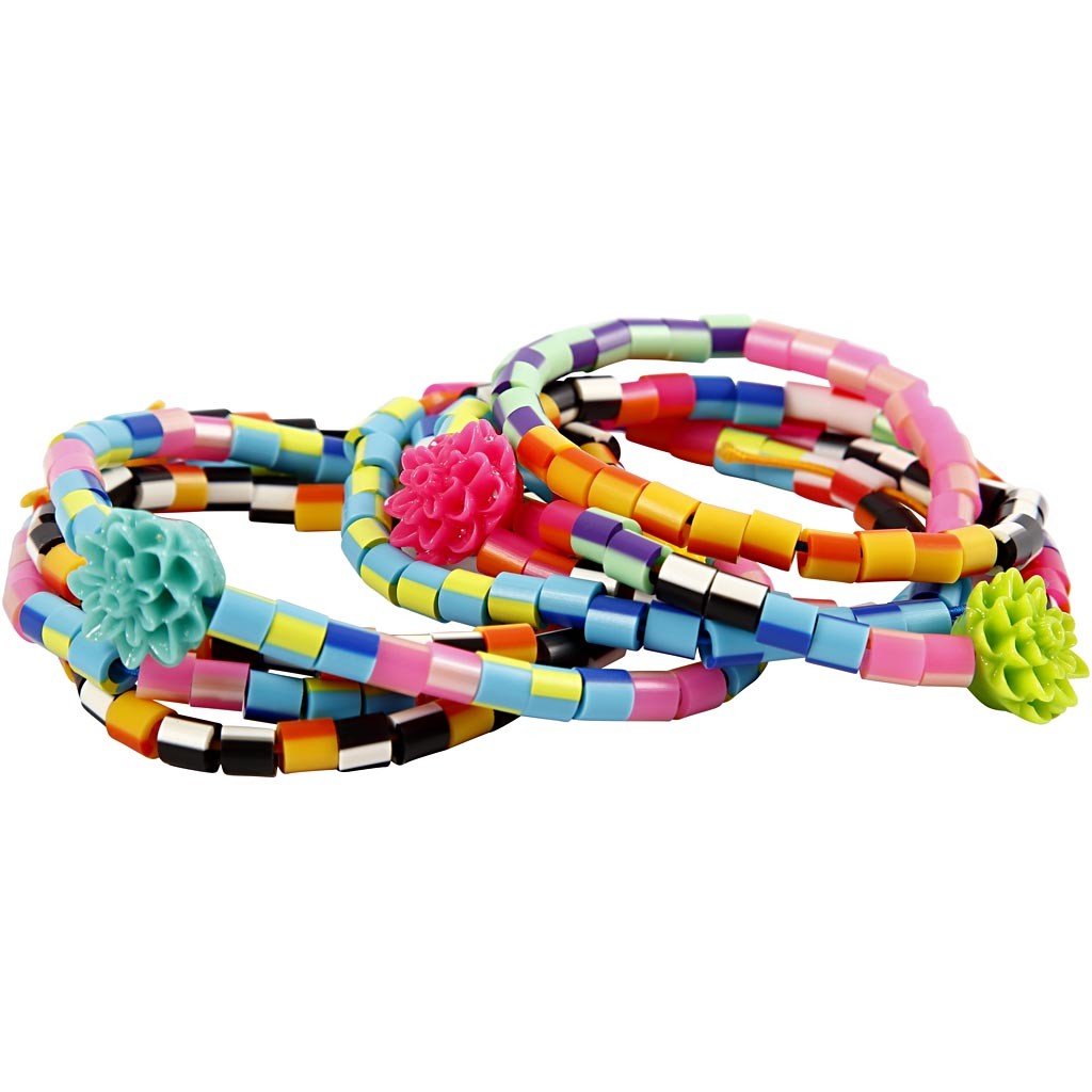 Perles à repasser, dim. 5x5 mm, diamètre intérieur 2,5 mm, medium, rayé å, 10000ass./ 1 Pq. [HOB-75210]