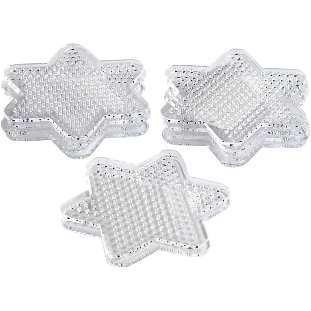 Plaque à picots, petite étoile, d 10 cm, medium, 10 pièces/ 1 Pq. [HOB-753061]
