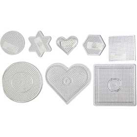 Plaque à picots, dim. 7-15 cm, medium, transparent, 8 pièces/ 1 Pq. [HOB-75319]