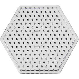 Plaque à picots, héxagone, dim. 17,5x17,5 cm, JUMBO, transparent, 1 pièce [HOB-753260]