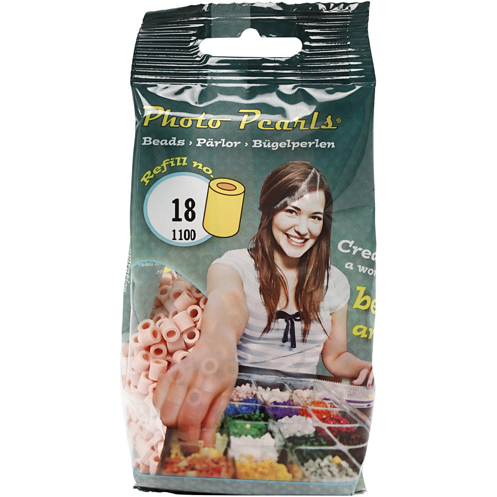 Photo Pearls, dim. 5x5 mm, diamètre intérieur 2,5 mm, medium, rose (18), 1100 pièces/ 1 Pq. [HOB-755180]