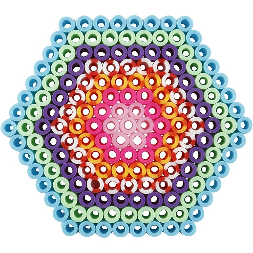 Plaque à picots, ovale, coeur, hexagone, cercle, carré et étoile, dim. 7x7,5-10,5x9,5 cm, medium, 6 pièces/ 1 Pq. [HOB-75596]