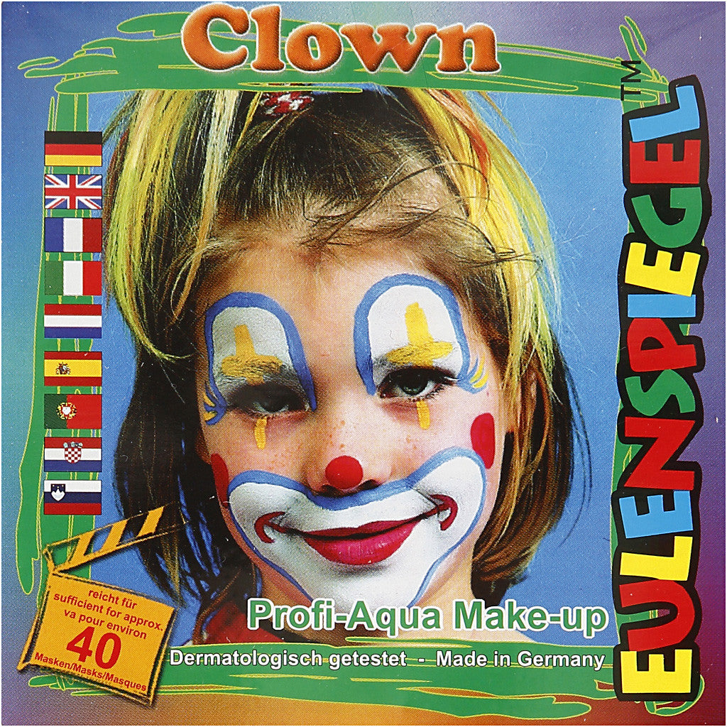 Eugelspiegel Maquillage visage, clown, ass. de couleurs, 1 set [HOB-76101]