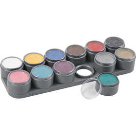 Palette de maquillage pour visage à base d'eau, ass. de couleurs, 12x15 ml/ 1 pièce [HOB-77003]