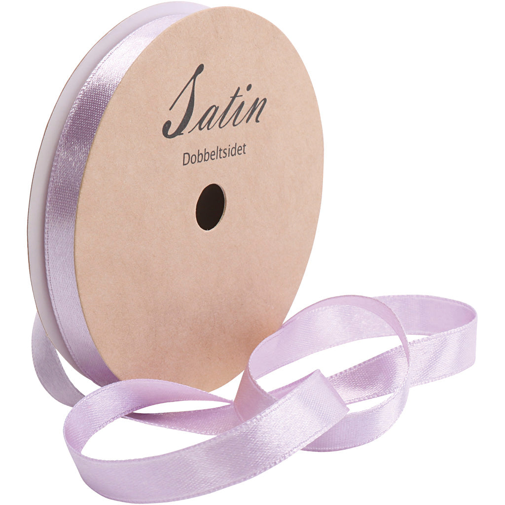 Ruban de satin, L : 10 mm, violet, 3x10 m/ 1 rouleau [HOB-780244]