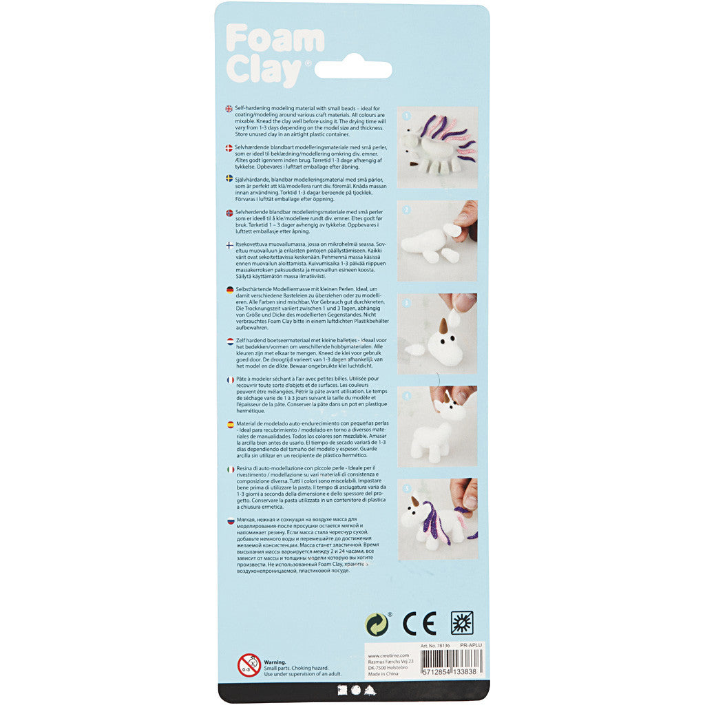 Foam Clay®, paillettes,Métallisé, rose, violet, blanc, 3x14 gr/ 1 Pq. [HOB-78136]