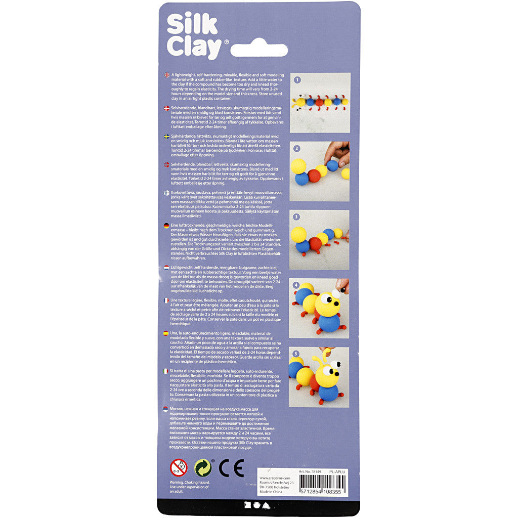 Silk Clay®, bleu, rouge, jaune, 3x14 gr/ 1 Pq. [HOB-78149]