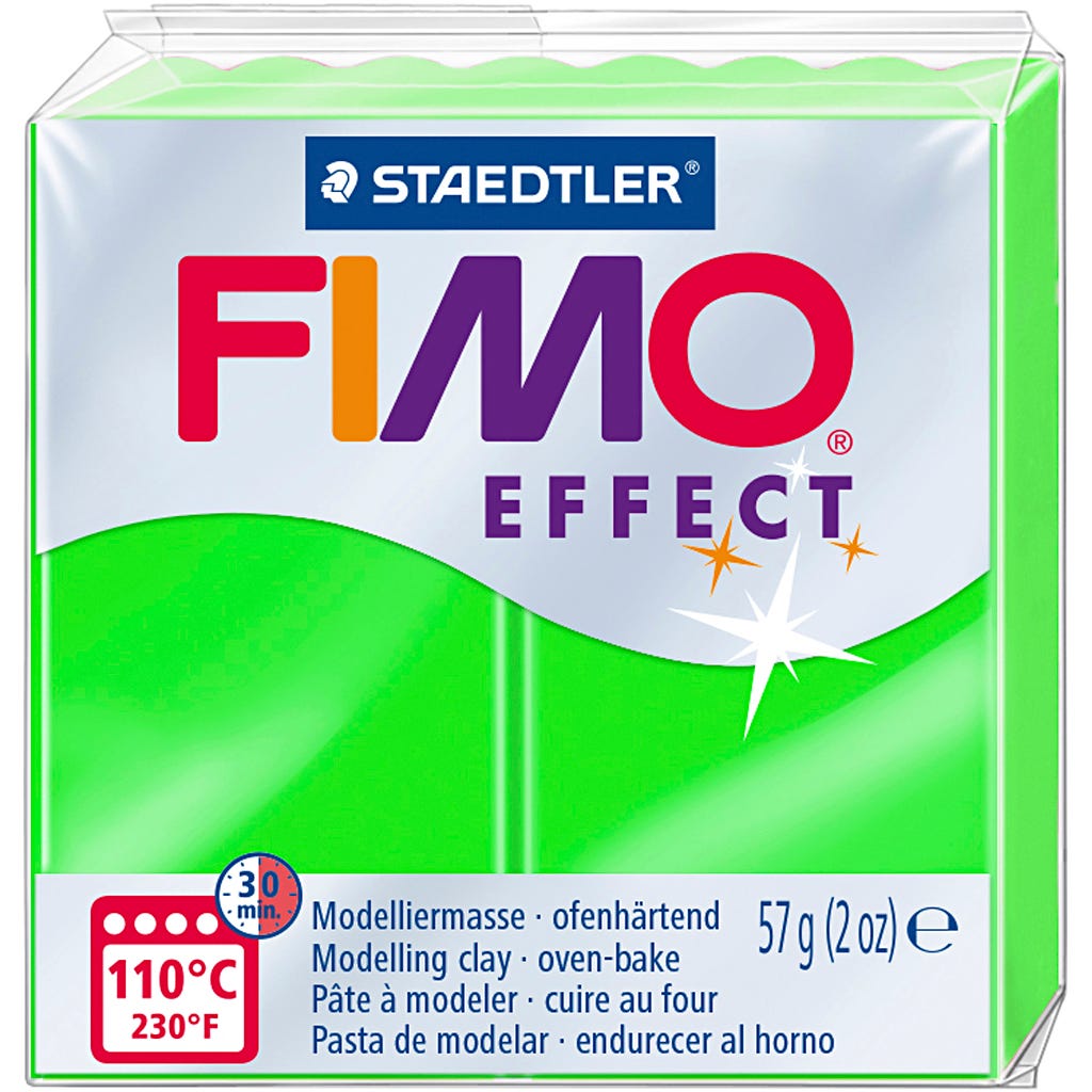 FIMO effect, vert néon, 57 gr/ 1 Pq. [HOB-78328]