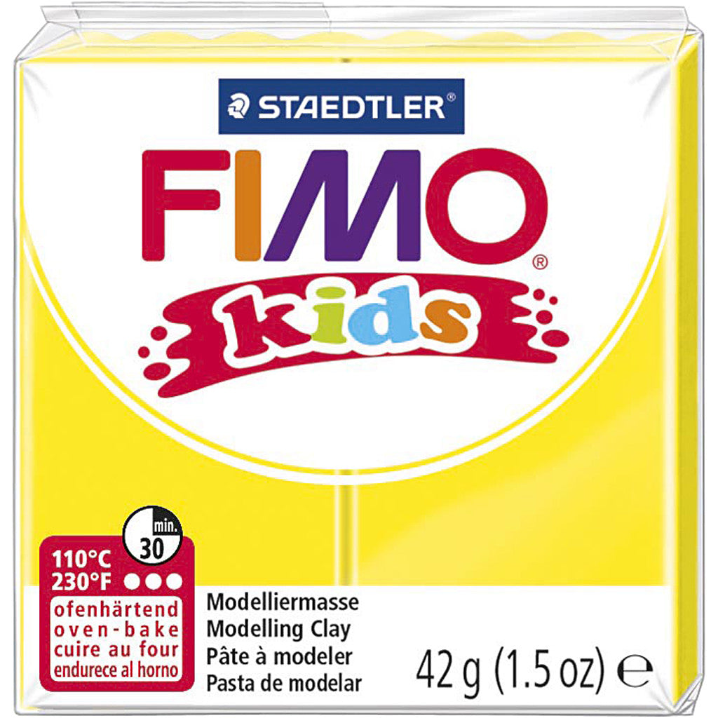 Pâte FIMO® pour Enfant, jaune, 42 gr/ 1 Pq. [HOB-78521]