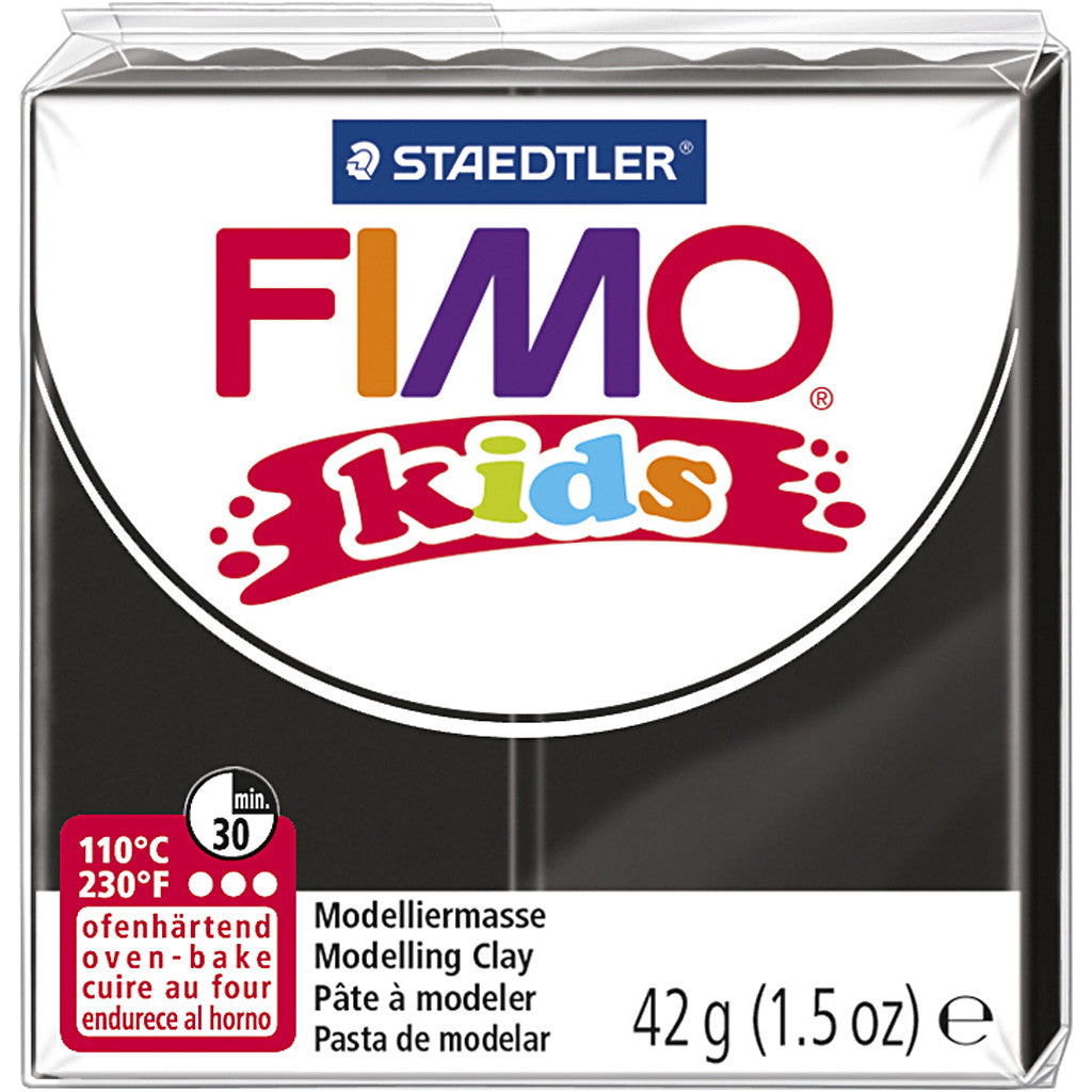 Pâte FIMO® pour Enfant, noir, 42 gr/ 1 Pq. [HOB-78533]