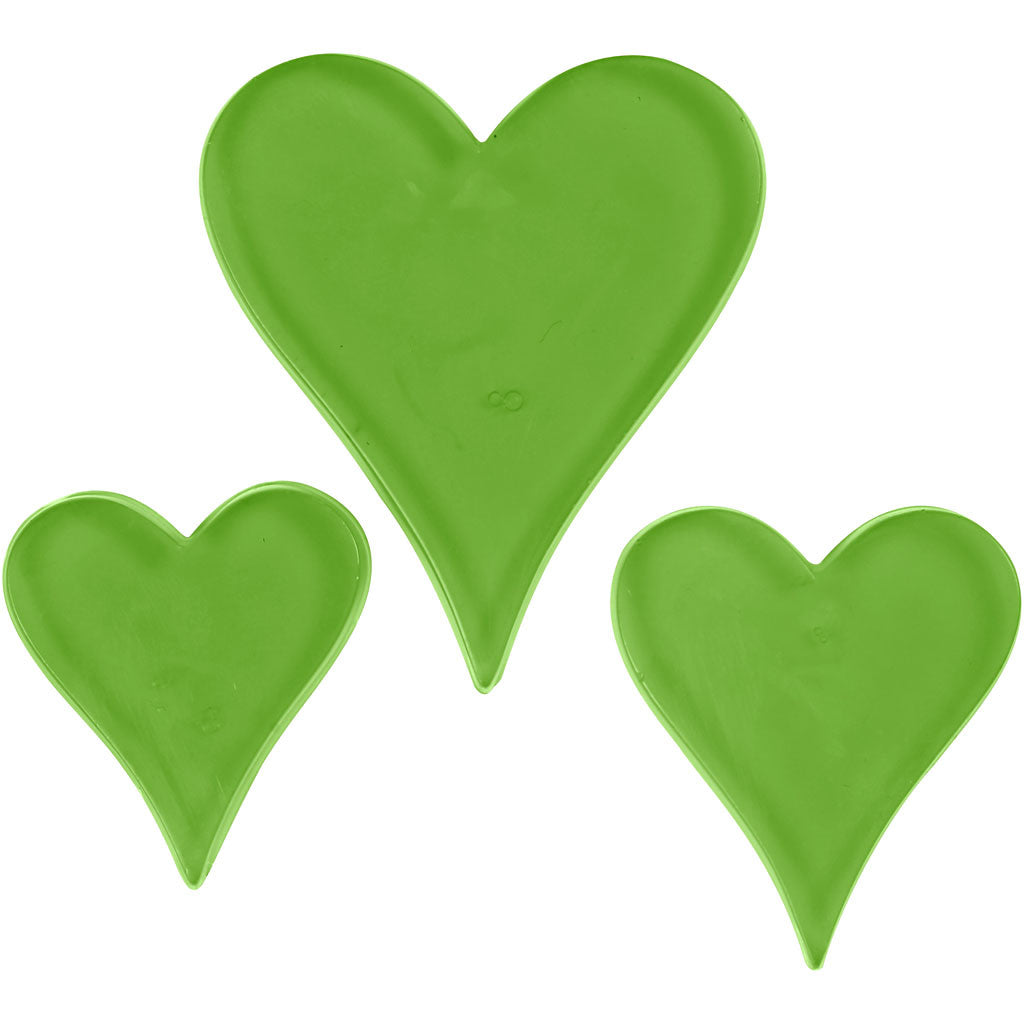 Moule décoratif, coeur, H : 6+8+10 cm, P: 9 mm, dim. 14,9x22 cm, 1 pièce [HOB-78634]