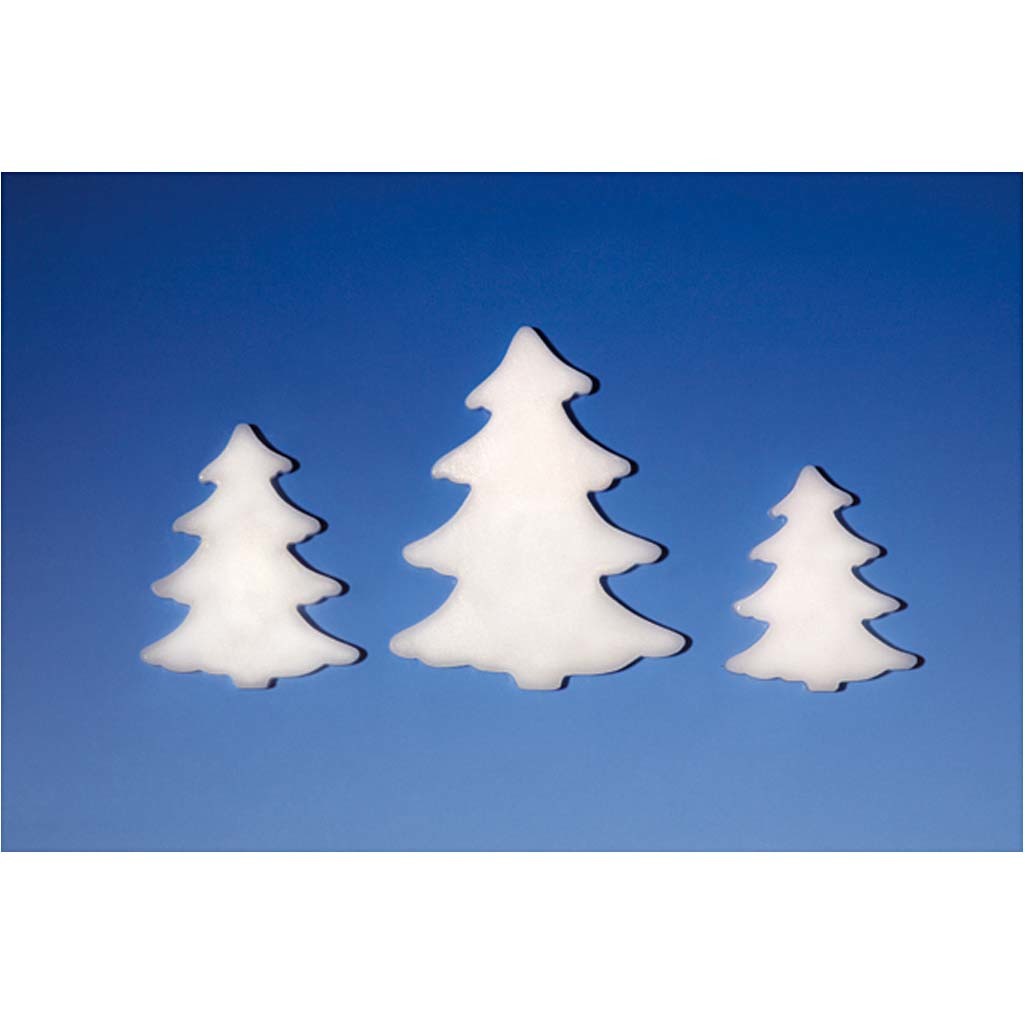 Moule décoratif, sapins, H : 6+8+10 cm, P: 9 mm, dim. 14,9x22 cm, 1 pièce [HOB-78636]