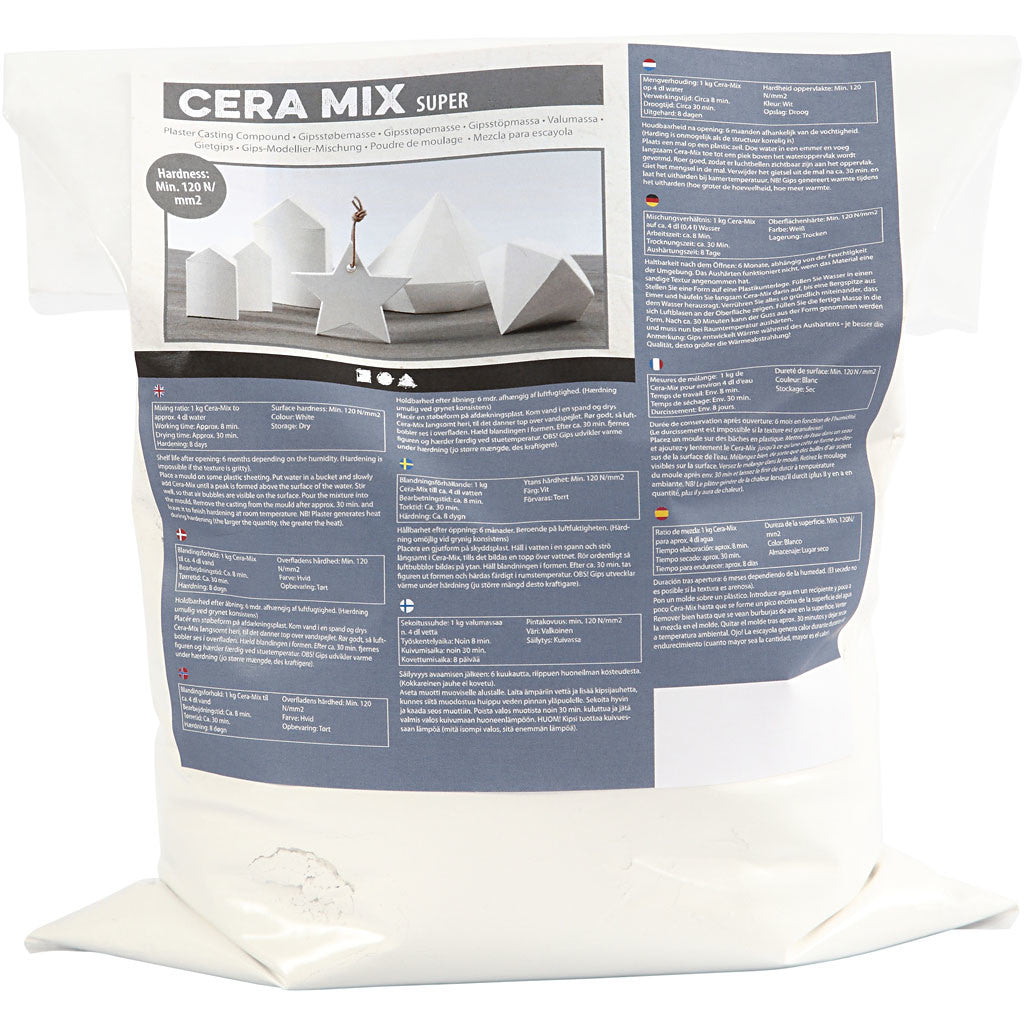 Poudre de moulage Cera-Mix Super, blanc, 5 kg/ 1 Pq. [HOB-78640]
