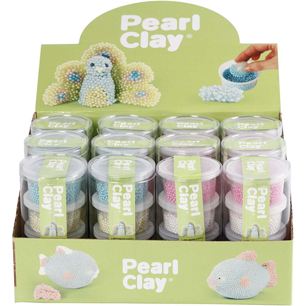 Pearl Clay®, ass. de couleurs, 12 set/ 1 Pq. [HOB-78719]