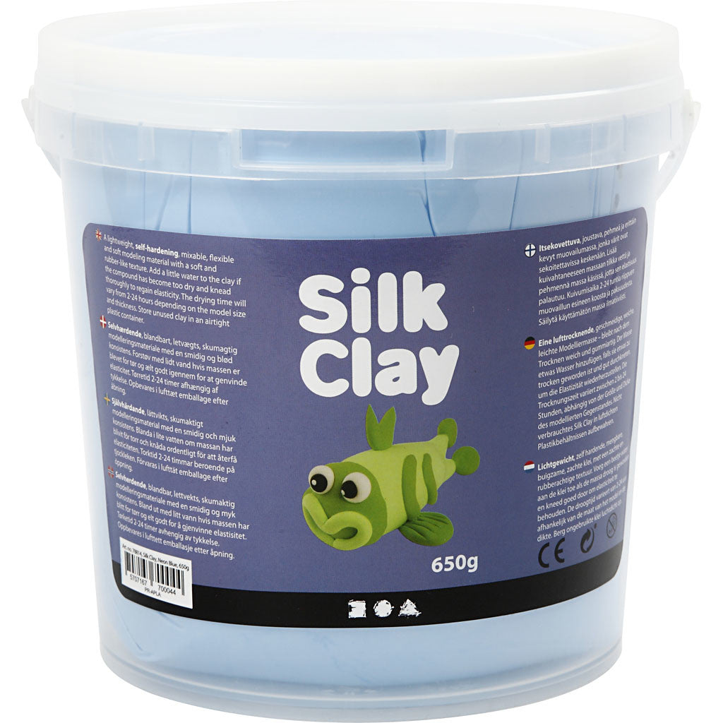 Silk Clay®, bleu néon, 650 gr/ 1 seau [HOB-78814]