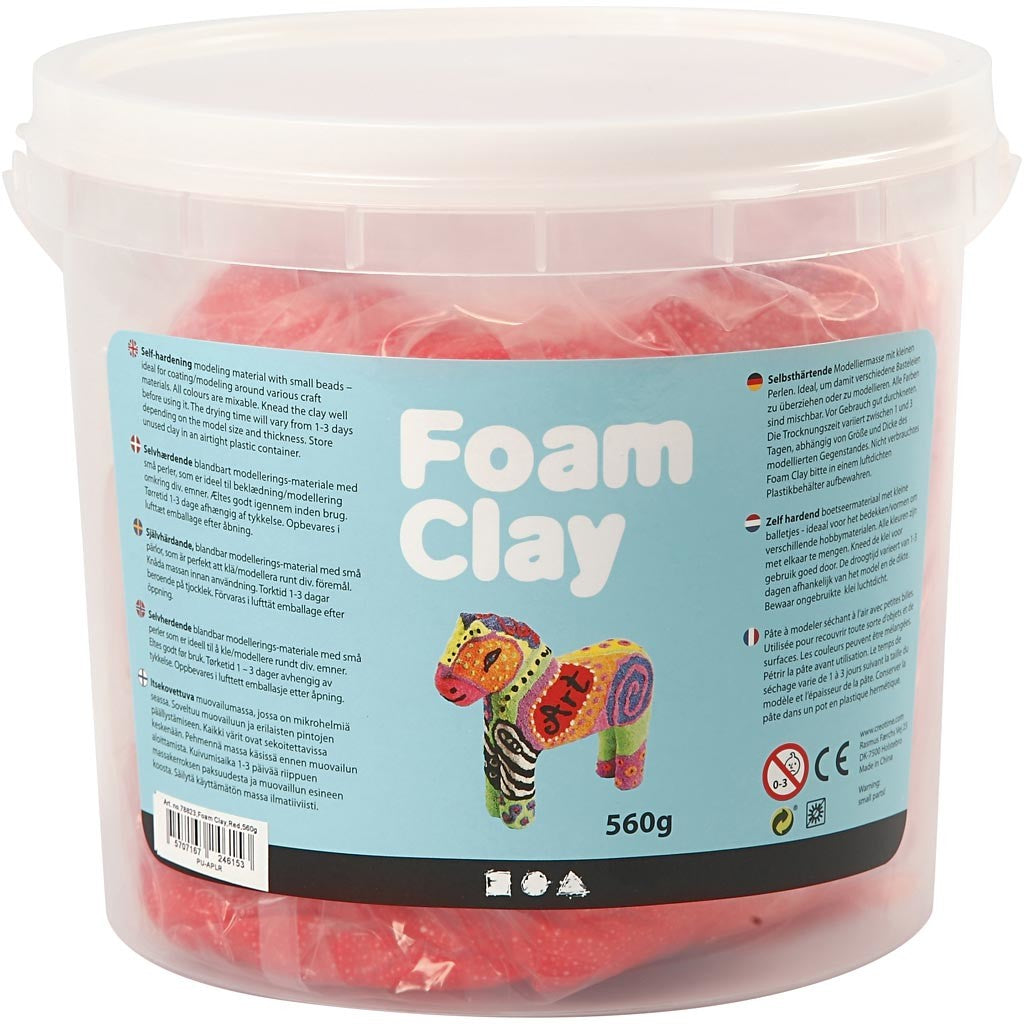 Foam Clay®, rouge, 560 gr/ 1 seau [HOB-78823]