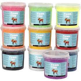 Foam Clay®, ass. de couleurs, 10x560 gr/ 1 Pq. [HOB-78830]