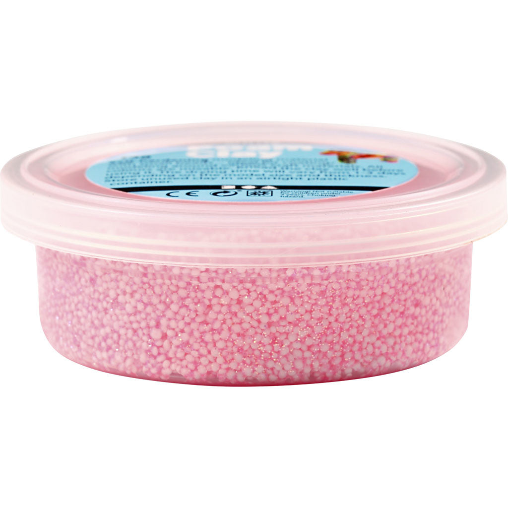 Foam Clay®, paillettes, rose clair, 35 gr/ 1 boîte [HOB-78862]