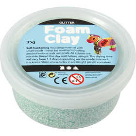 Foam Clay®, paillettes, vert clair, 35 gr/ 1 boîte [HOB-78866]