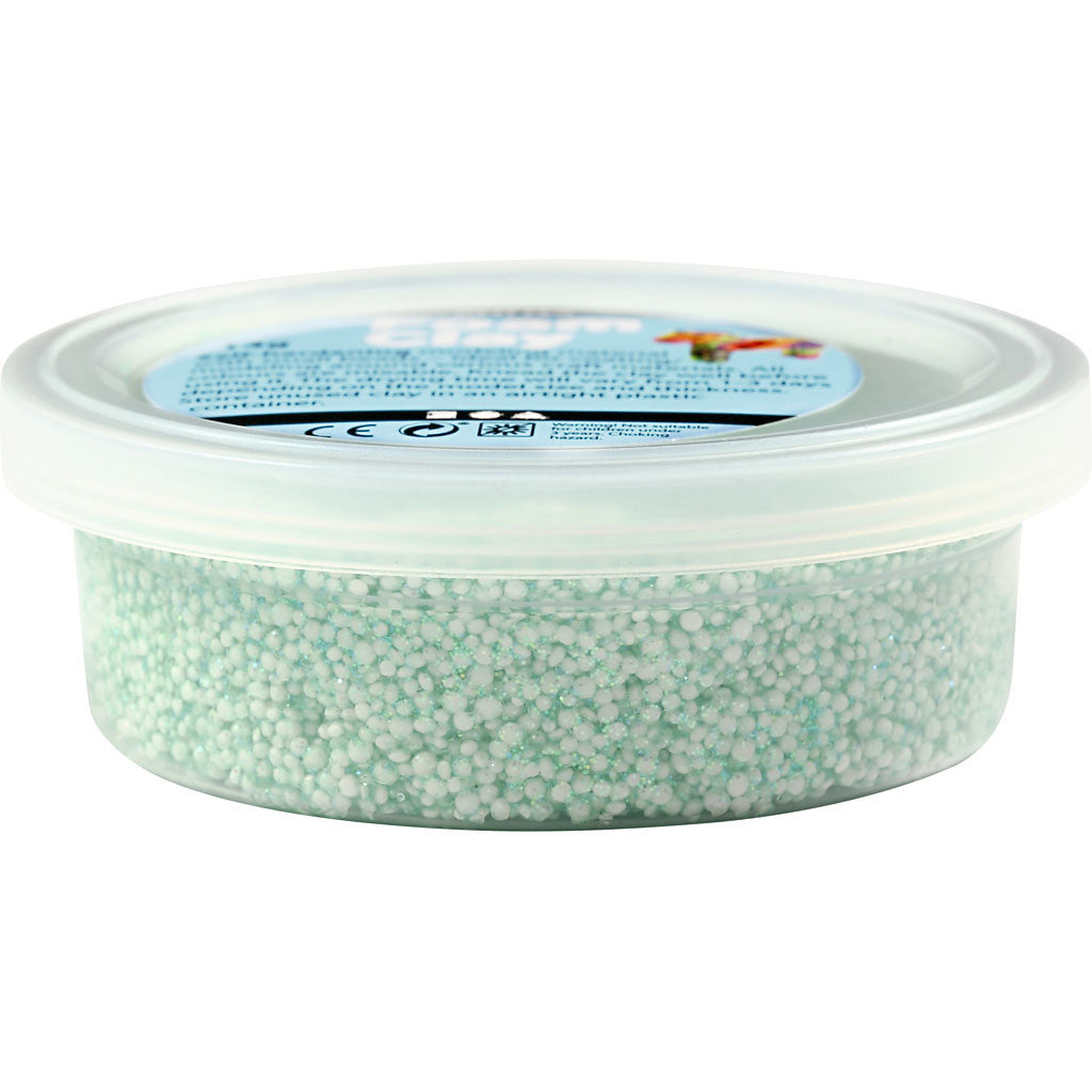 Foam Clay®, paillettes, vert clair, 35 gr/ 1 boîte [HOB-78866]
