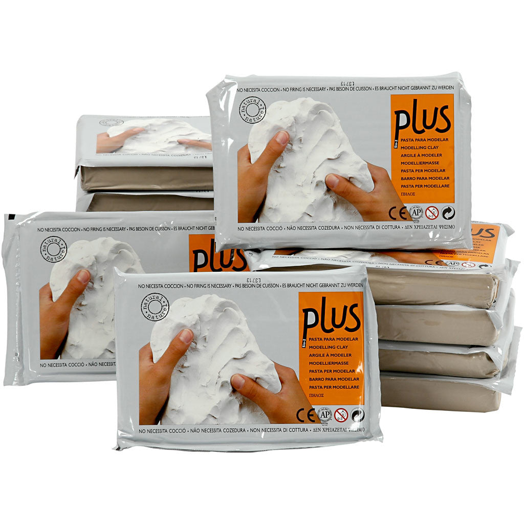 Argile Autodurcissante, gris clair, 12x1000 gr/ 1 Pq. [HOB-78901]