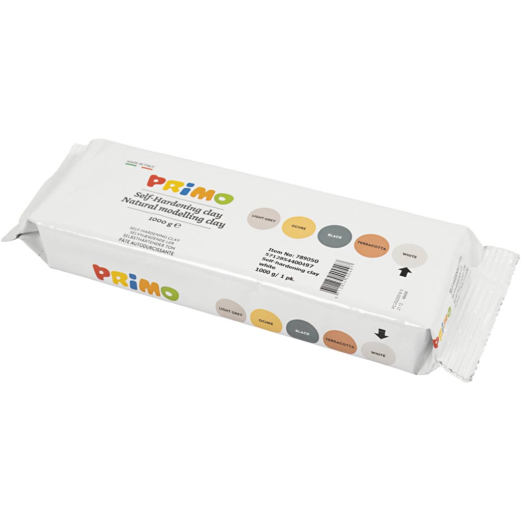Self-Hardening Clay, white, 12x1000 g