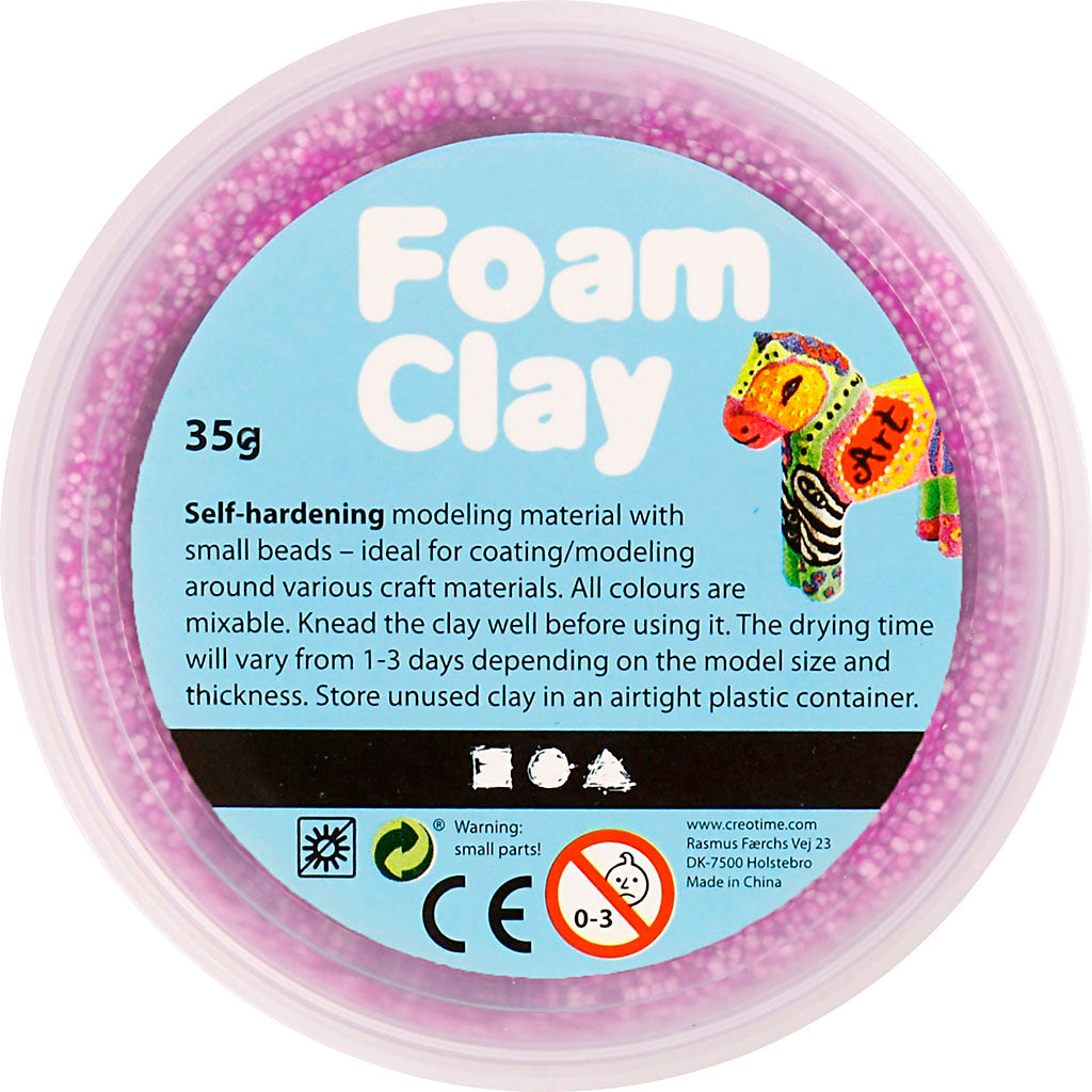 Foam Clay®, violet néon, 35 gr/ 1 boîte [HOB-78925]