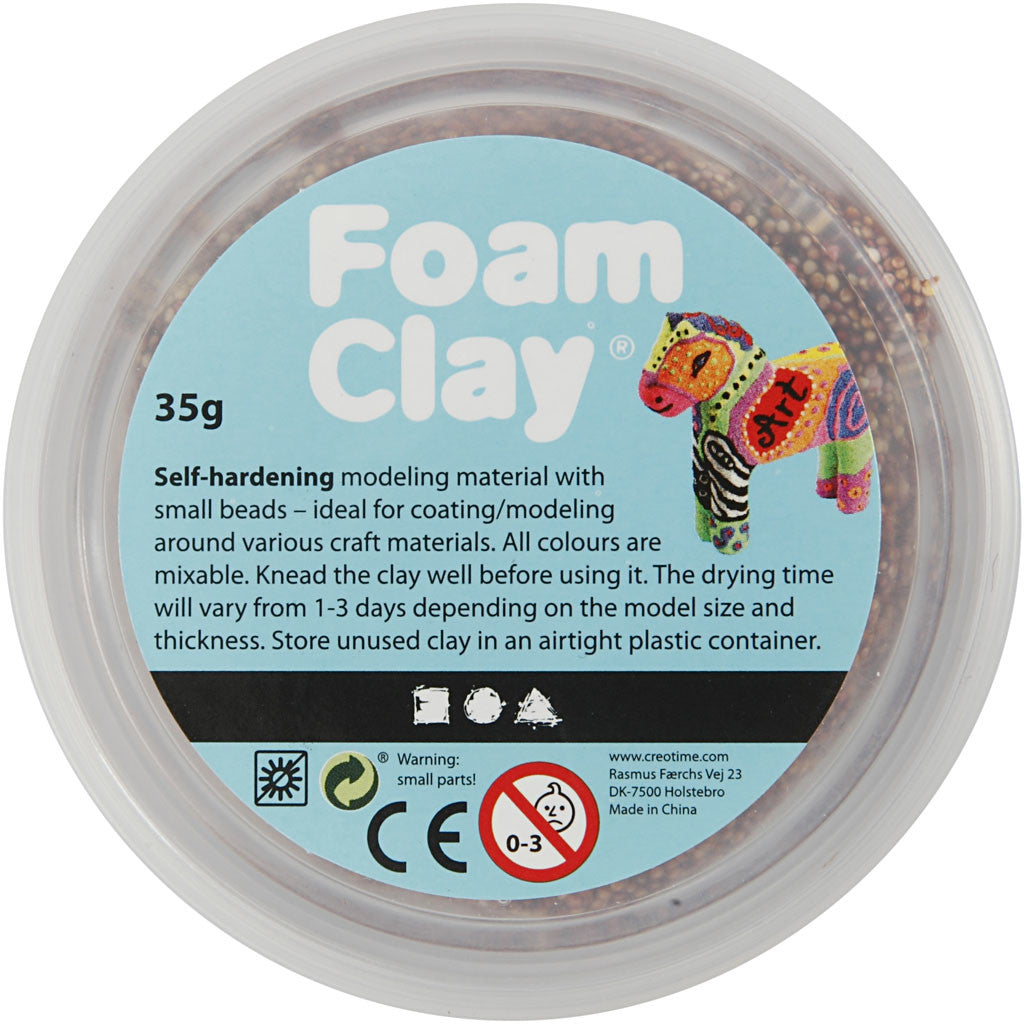 Foam Clay®, brun, 35 gr/ 1 boîte [HOB-78955]