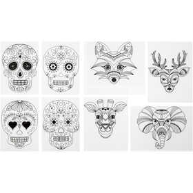 Feuilles de plastique thermorétractable avec motifs, feuille 10,5x14,5 cm, ép. 0,3 mm, transparent mat, 36 flles/ 1 Pq. [HOB-79069]