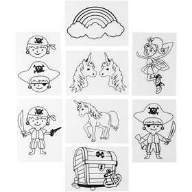 Feuilles de plastique thermorétractable avec motifs, feuille 10,5x14,5 cm, ép. 0,3 mm, 36 flles/ 1 Pq. [HOB-79072]