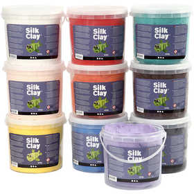 Silk Clay®, ass. de couleurs, 10x650 gr/ 1 Pq. [HOB-79144]