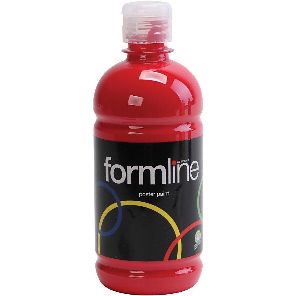 Peinture à la détrempe Mate, rouge foncé, 500 ml/ 1 flacon [HOB-642036]