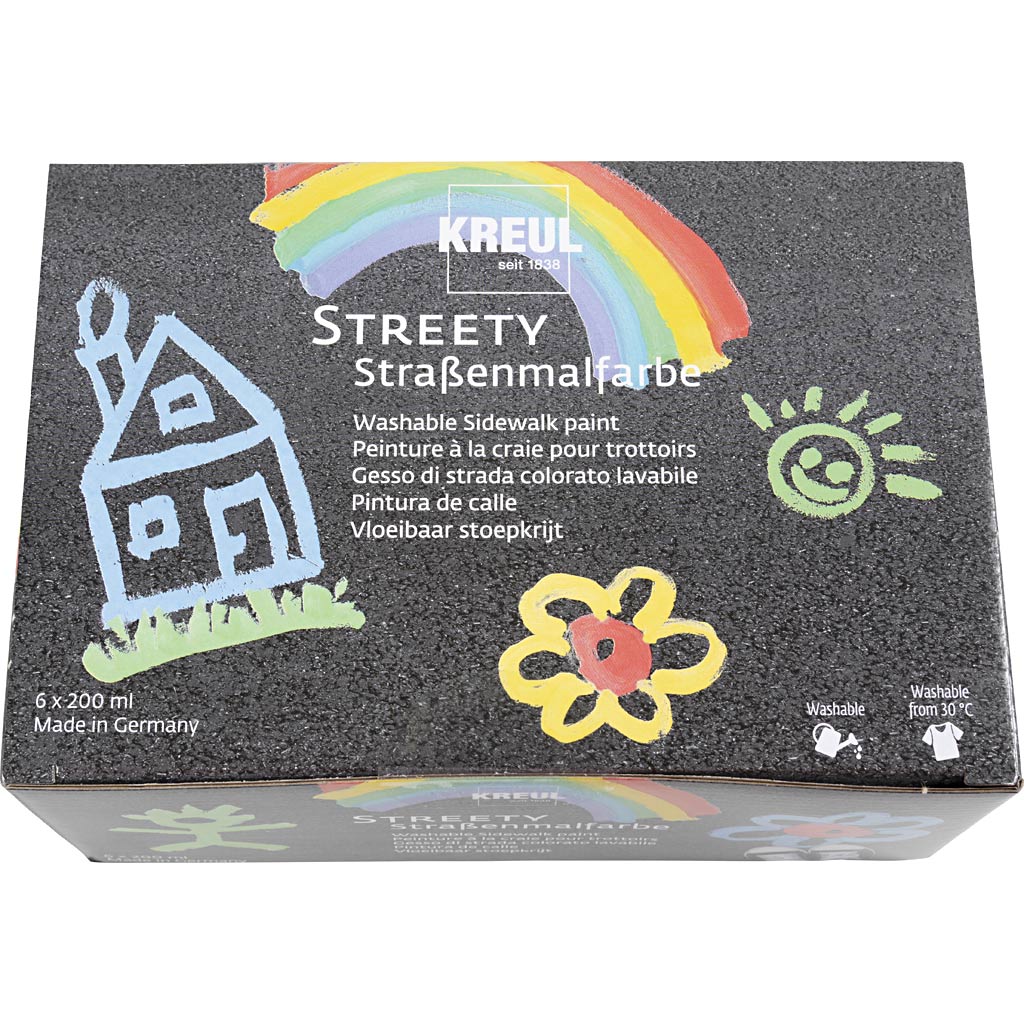 Peinture à la Craie pour Trottoir, 6x200 ml/ 1 Pq. [HOB-900595]