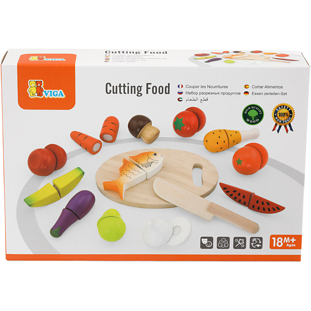 Set de jeu VIGA pour la découpe des aliments, 26 morceaux/ 1 set [HOB-907713]