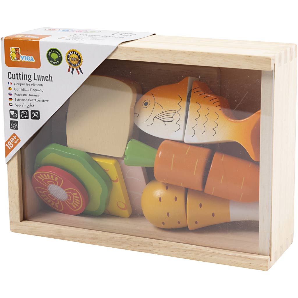 Aliment à découper VIGA pour le repas de midi, 17 morceaux/ 1 set [HOB-907714]