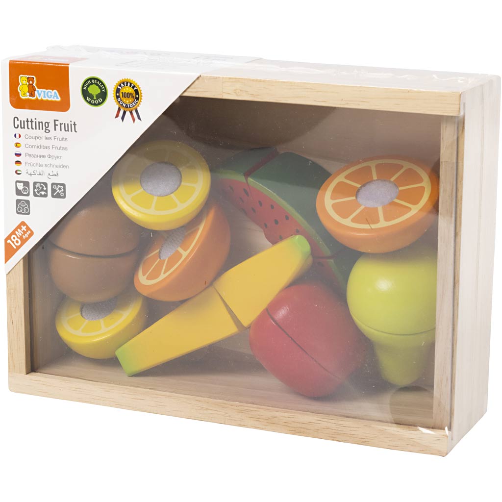 Ensemble de fruits à découper VIGA, 17 morceaux/ 1 Pq. [HOB-907716]