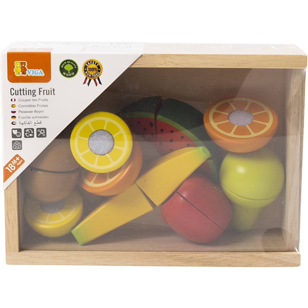 Ensemble de fruits à découper VIGA, 17 morceaux/ 1 Pq. [HOB-907716]