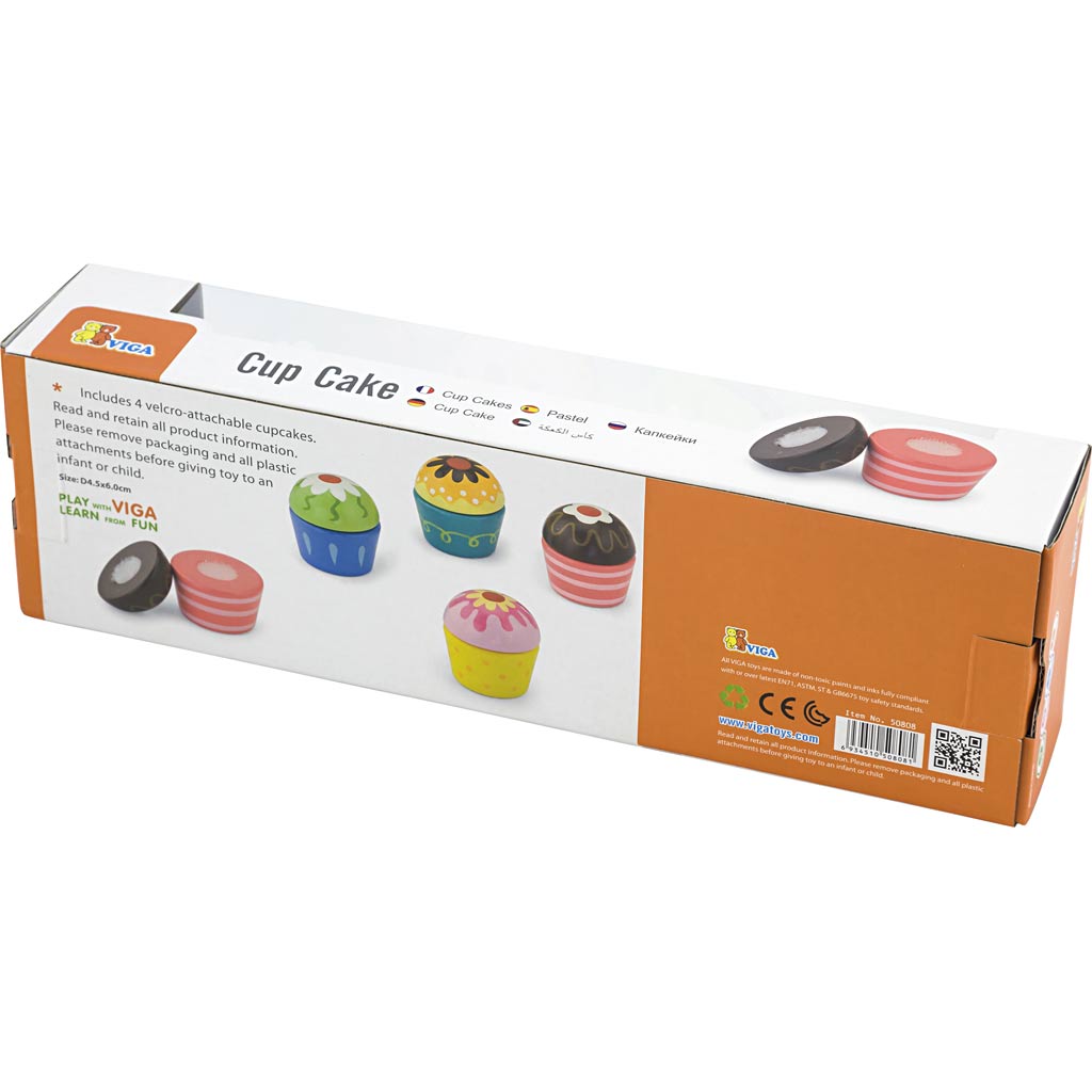 Cupcakes VIGA, dim. 4x5,5 cm, 4 morceaux/ 1 Pq. [HOB-907721]