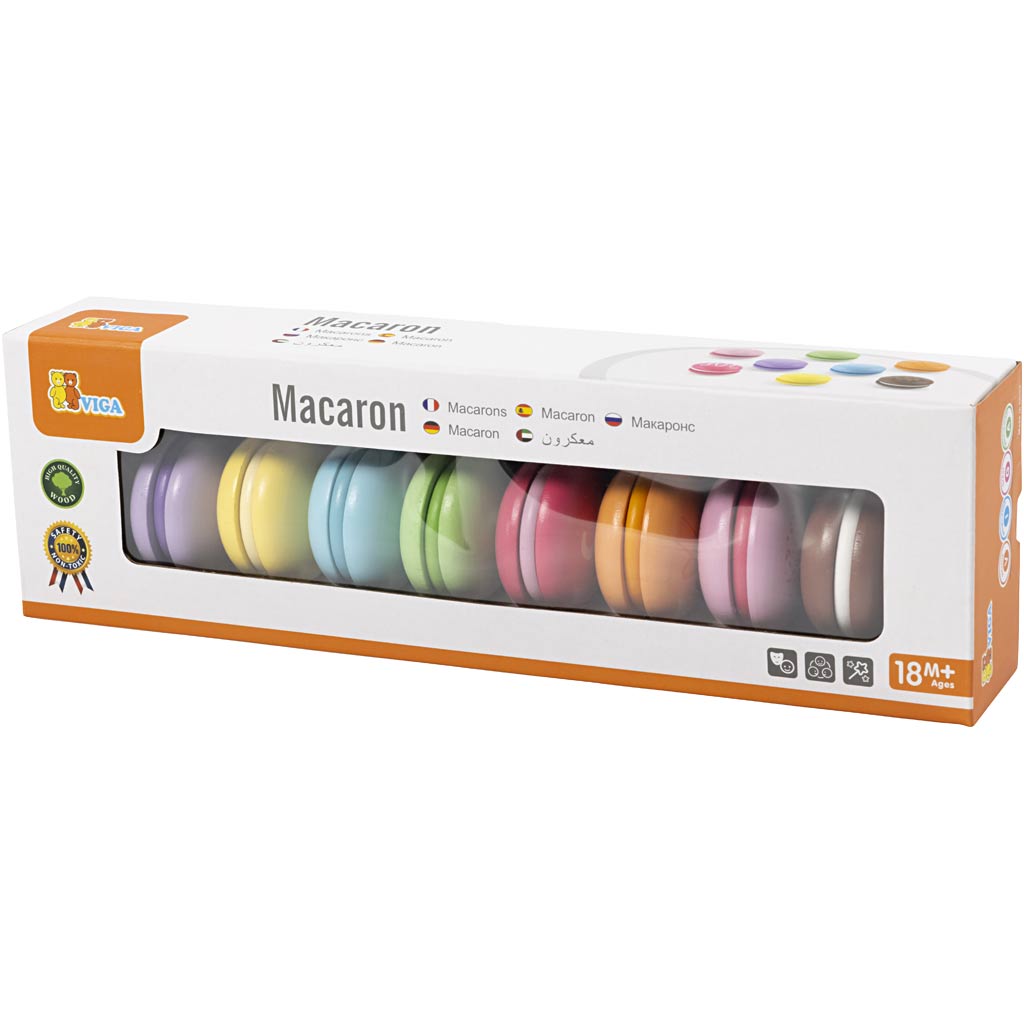 Macarons en bois VIGA , dim. 4,5 cm, 8 pièces/ 1 Pq. [HOB-907723]