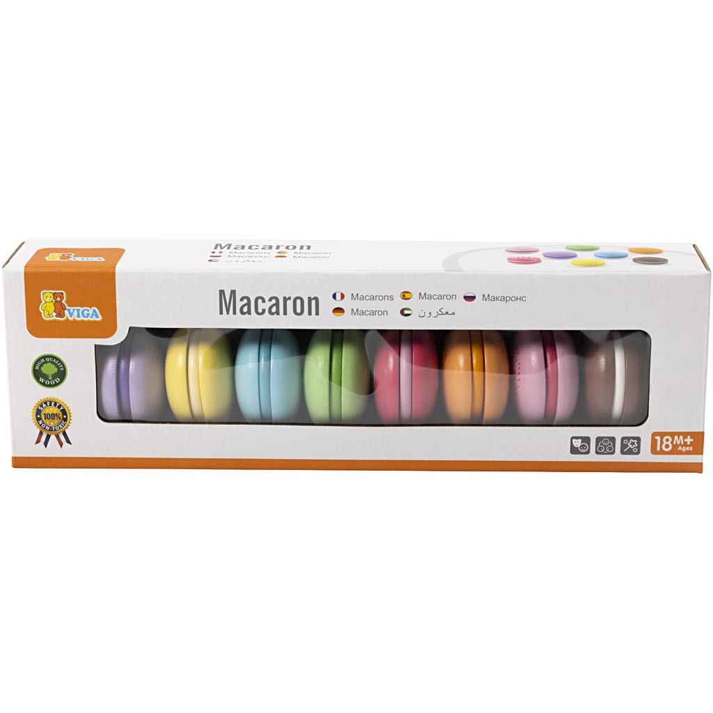 Macarons en bois VIGA , dim. 4,5 cm, 8 pièces/ 1 Pq. [HOB-907723]