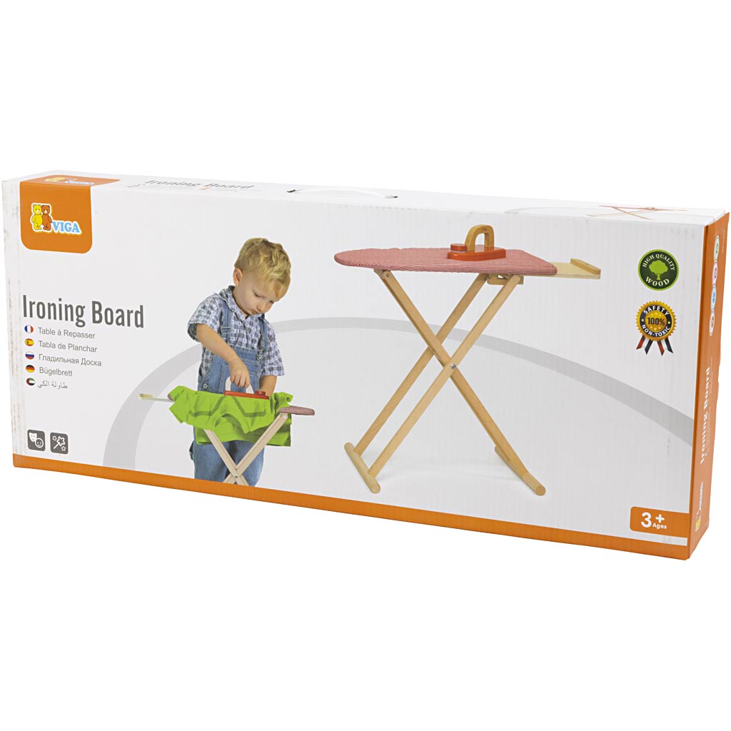 Planche à repasser en bois pour le jeu VIGA, dim. 61x51x30 cm, 1 pièce [HOB-907797]